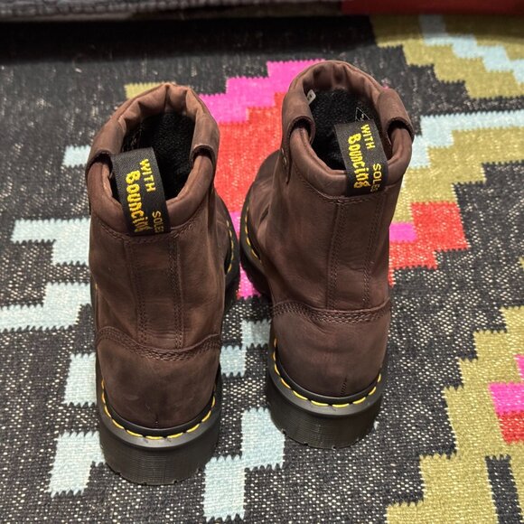 Dr. Martens Anistone Lo Leather Biker Boots, Dark Brown, US M 7/US W 8/EU39/UK7 - Picture 5 of 13